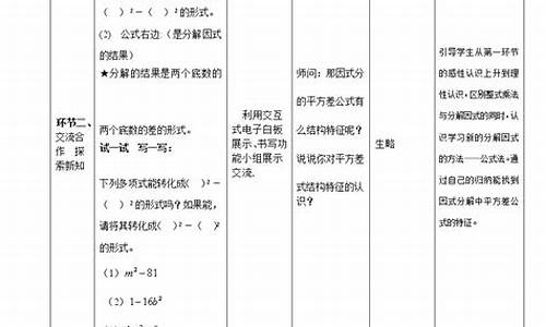 因式分解教案_因式分解教案北师大版